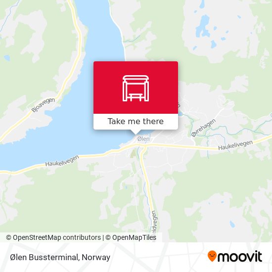 Ølen Bussterminal map