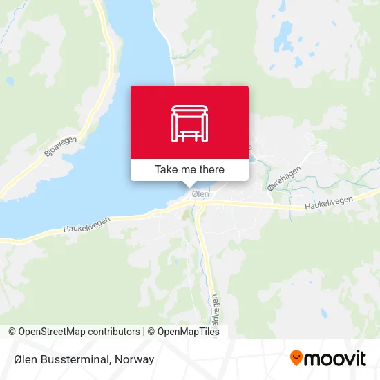 Ølen Bussterminal map