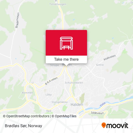 Brødløs Sør map