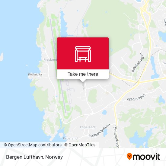 Bergen Lufthavn map