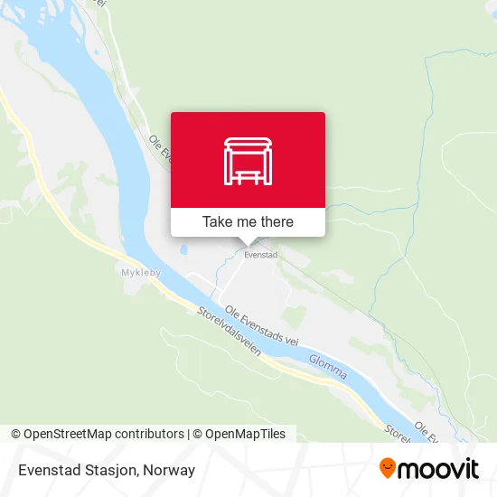 Evenstad Stasjon map