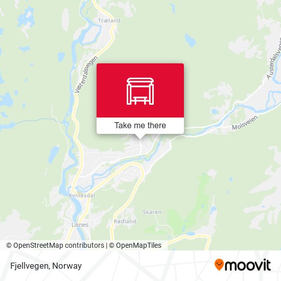 Fjellvegen map