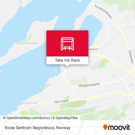Bodø Sentrum Regionbuss map