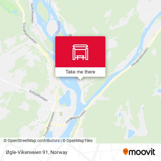 Øgle-Vikenveien 91 map