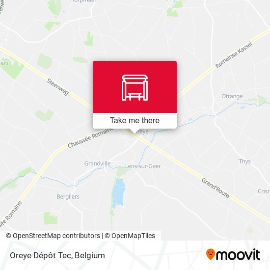 Oreye Dépôt Tec map