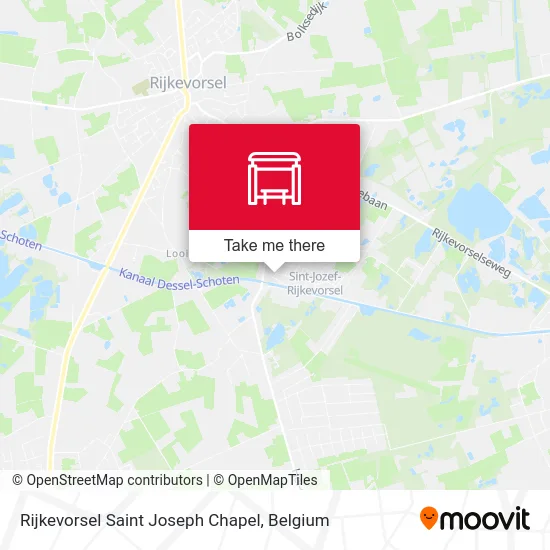 Rijkevorsel Saint Joseph Chapel map