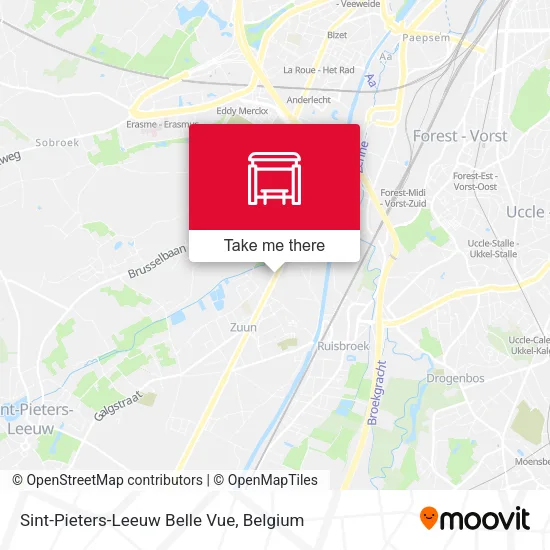 Sint-Pieters-Leeuw Belle Vue map