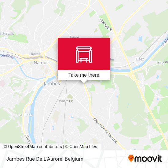 Jambes Rue De L'Aurore map