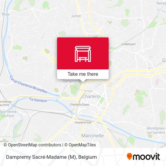 Dampremy Sacré-Madame map