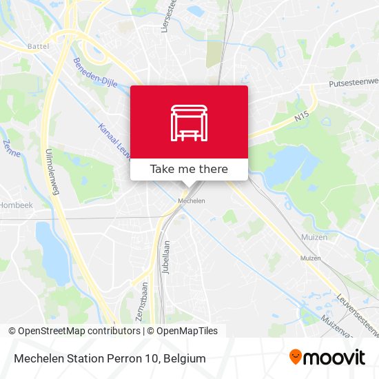 Mechelen Station Perron 10 map
