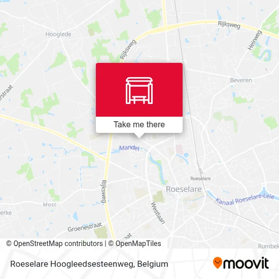 Roeselare Hoogleedsesteenweg map
