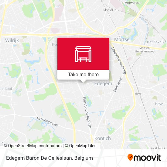 Edegem Baron De Celleslaan map