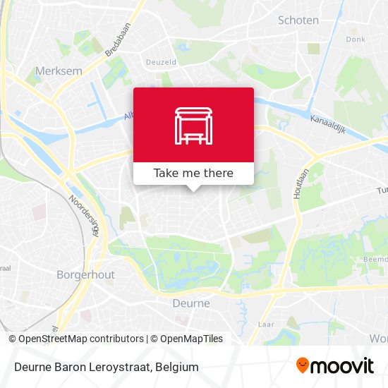 Deurne Baron Leroystraat map