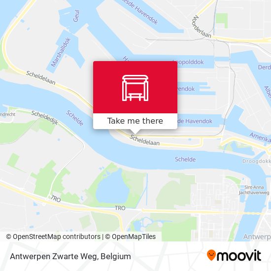 Antwerpen Zwarte Weg plan