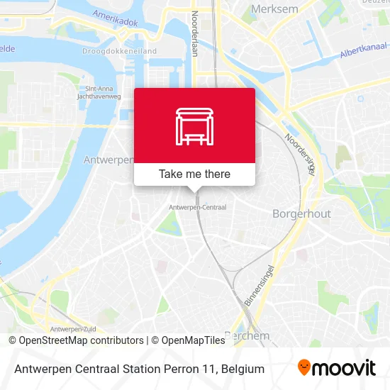 Antwerpen Centraal Station Perron 11 map