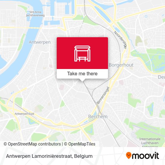 Antwerpen Lamorinièrestraat plan