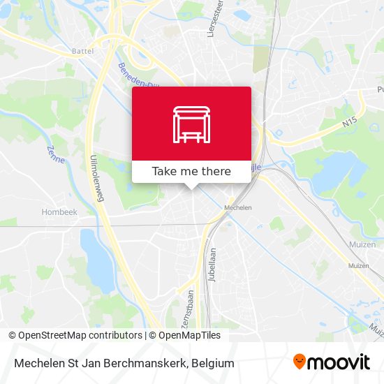 Mechelen St Jan Berchmanskerk map