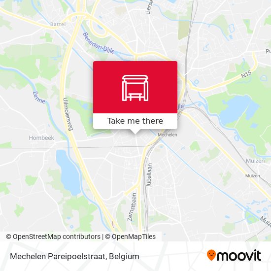 Mechelen Pareipoelstraat map