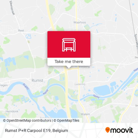 Rumst P+R Carpool E19 map