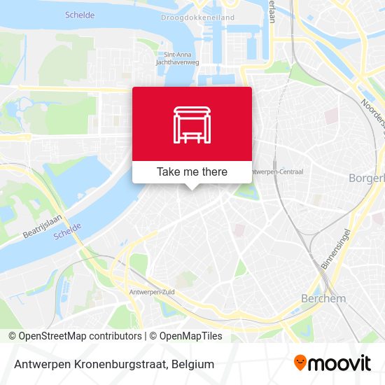 Antwerpen Kronenburgstraat map