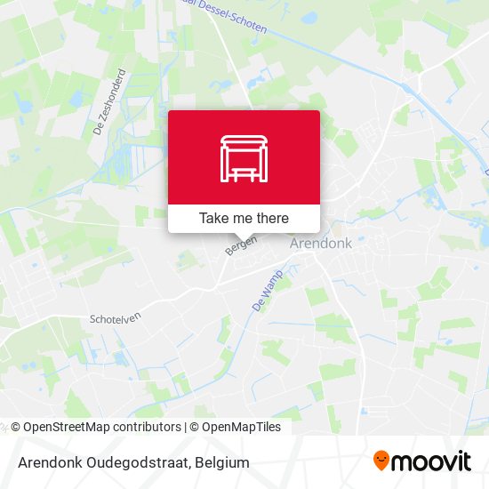 Arendonk Oudegodstraat map