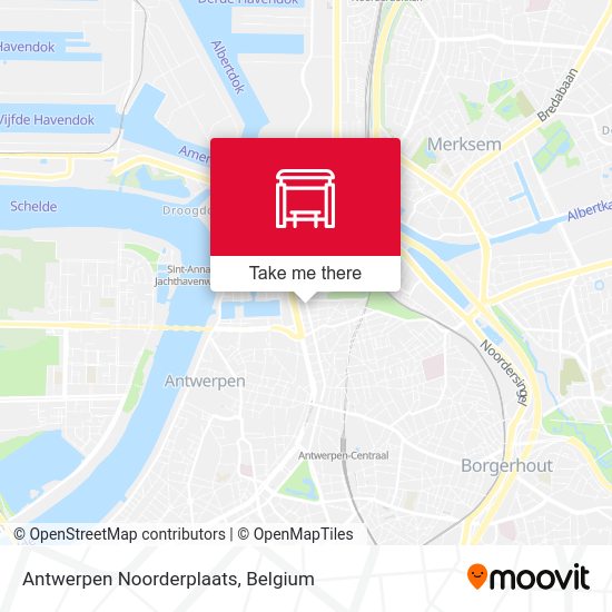 Antwerpen Noorderplaats map