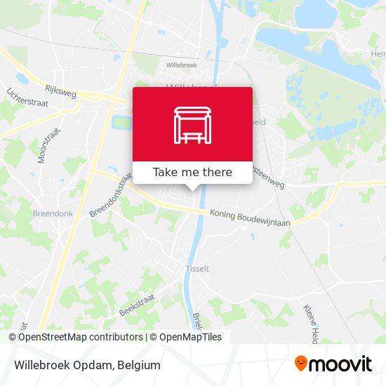 Willebroek Opdam map