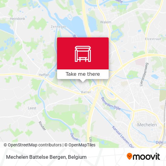Mechelen Battelse Bergen map