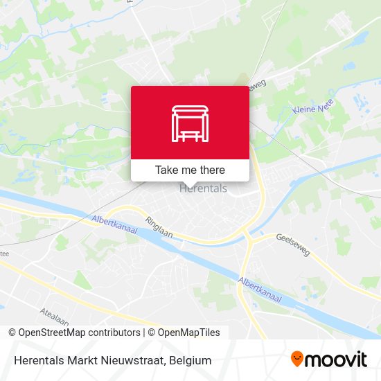 Herentals Markt Nieuwstraat map