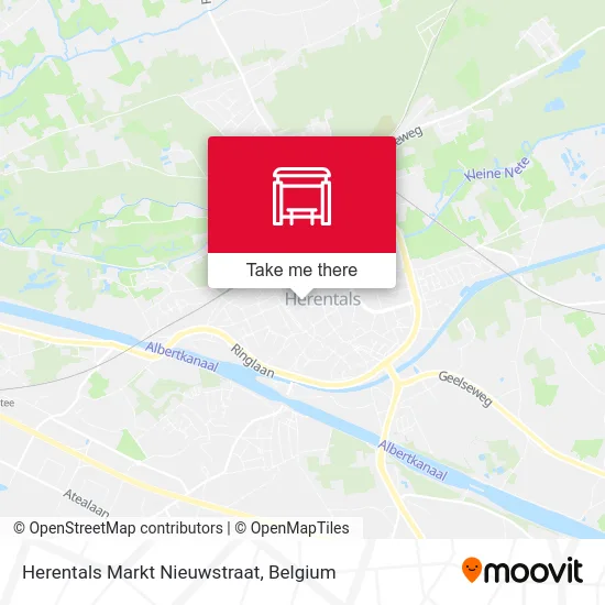 Herentals Markt Nieuwstraat map