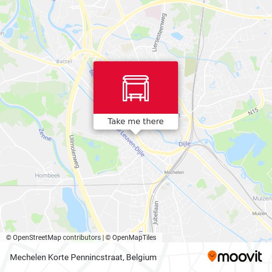 Mechelen Korte Pennincstraat map