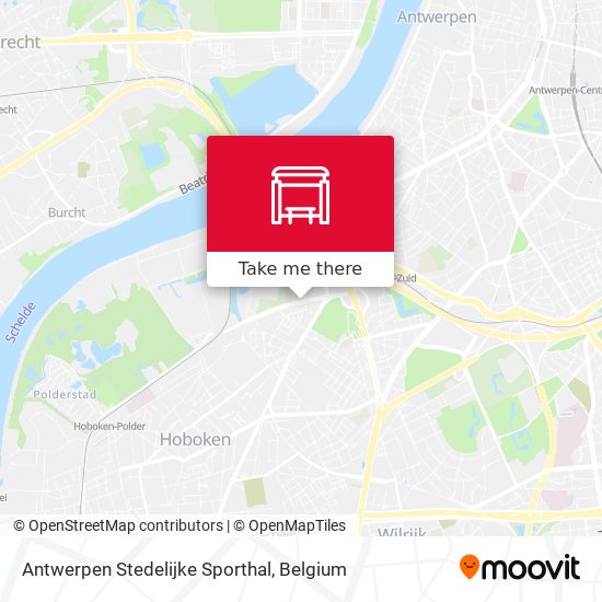 Antwerpen Stedelijke Sporthal map