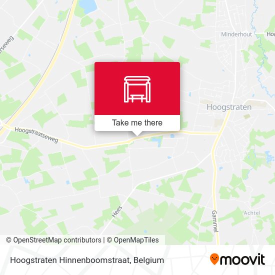 Hoogstraten Hinnenboomstraat map