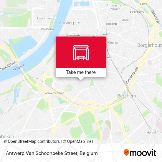 Antwerp Van Schoonbeke Street map