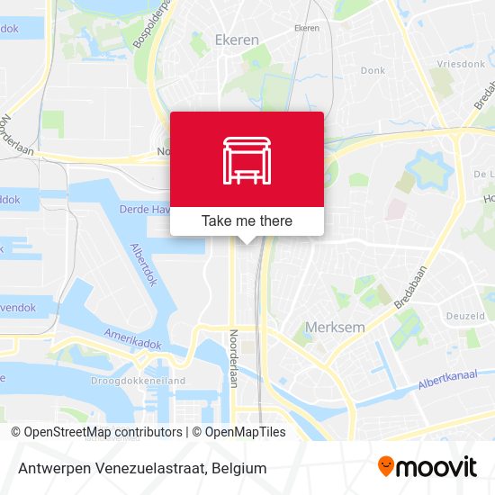 Antwerpen Venezuelastraat map