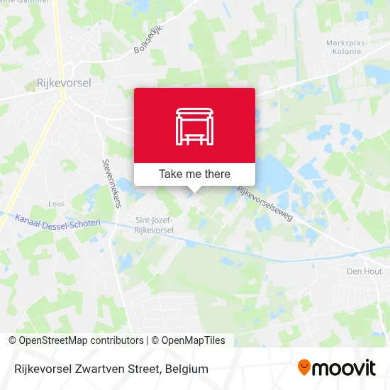 Rijkevorsel Zwartven Street map