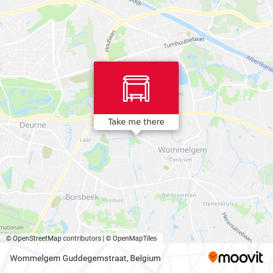 Wommelgem Guddegemstraat map