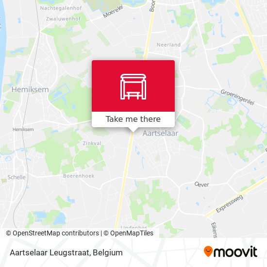 Aartselaar Leugstraat map
