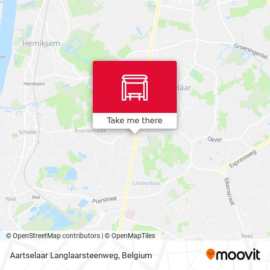 Aartselaar Langlaarsteenweg map