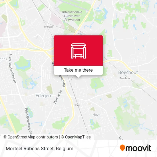 Mortsel Rubens Street map