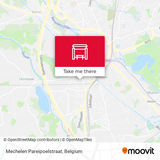 Mechelen Pareipoelstraat map