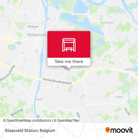 Blaasveld Station map