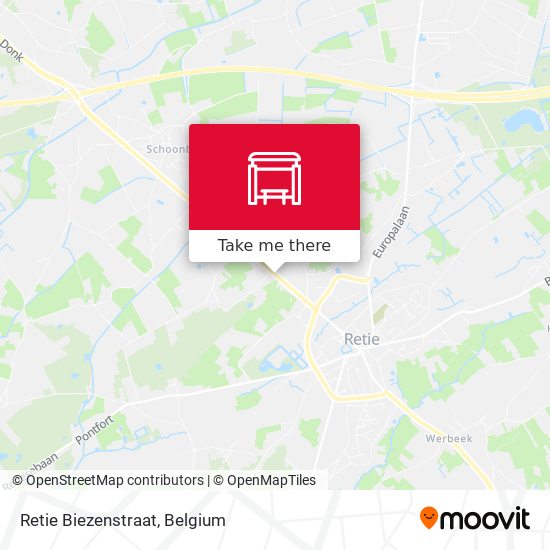 Retie Biezenstraat map