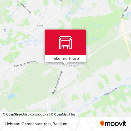 Lichtaart Gemeentestraat map