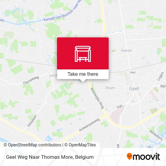 Geel Weg Naar Thomas More map