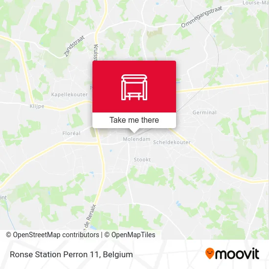 Ronse Station Platform 11 map