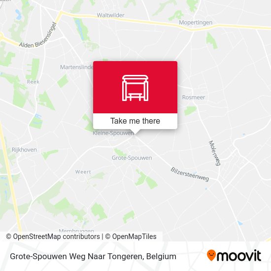 Grote-Spouwen Weg Naar Tongeren map