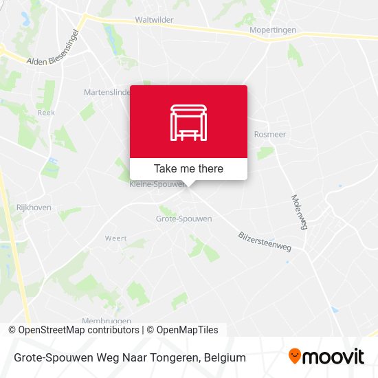 Grote-Spouwen Weg Naar Tongeren plan