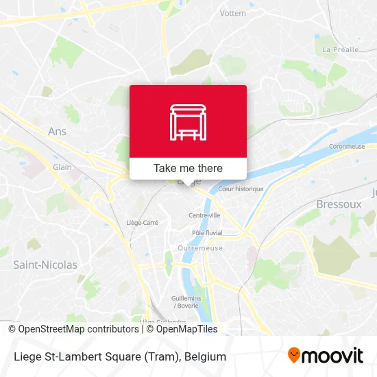 Liege St-Lambert Square (Tram) map