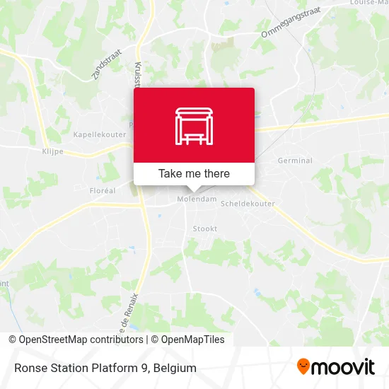 Ronse Station Platform 9 map